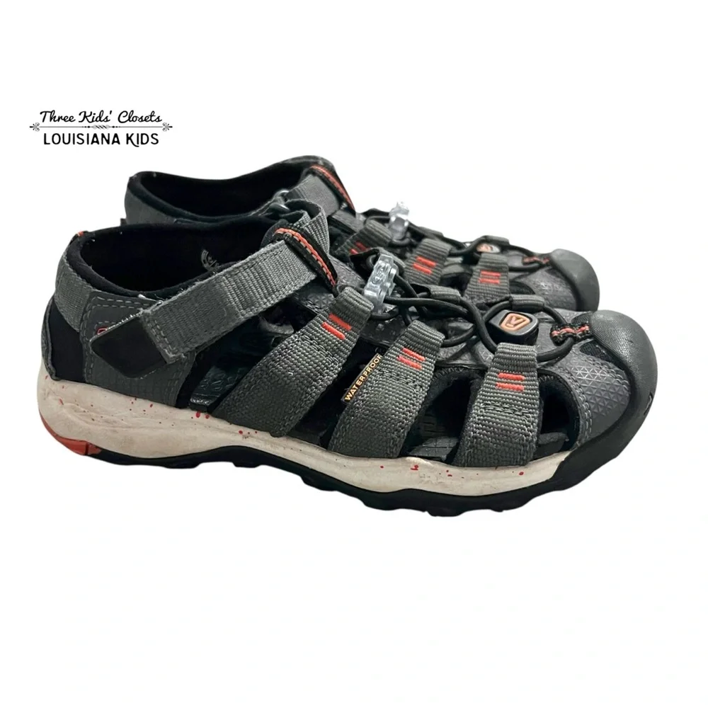 Keen Newport NEO H2 Sz 2 Grey & Orange Closed Toe Sandals